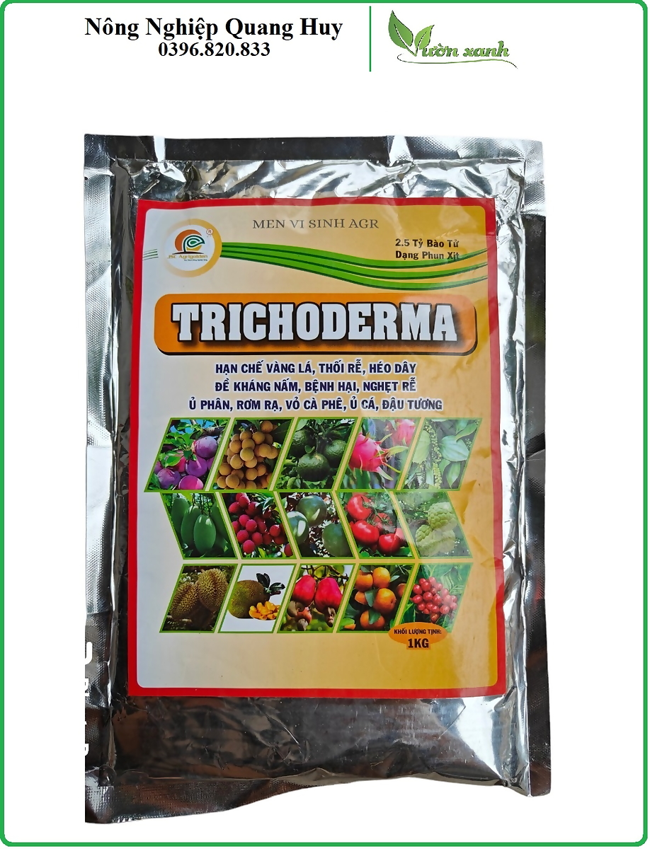 1kg- Trichoderma 25 tỷ bào tử vượt trội hơn với các thành phân phan giải đạm, lân, xenlulo